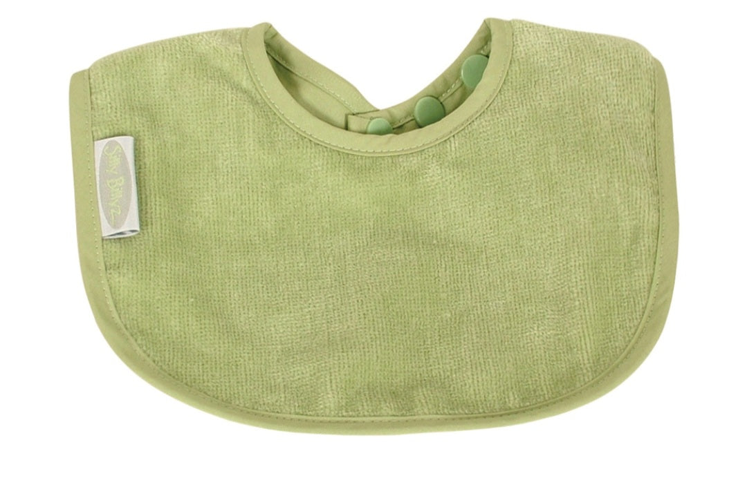 Silly billyz sage organic bib