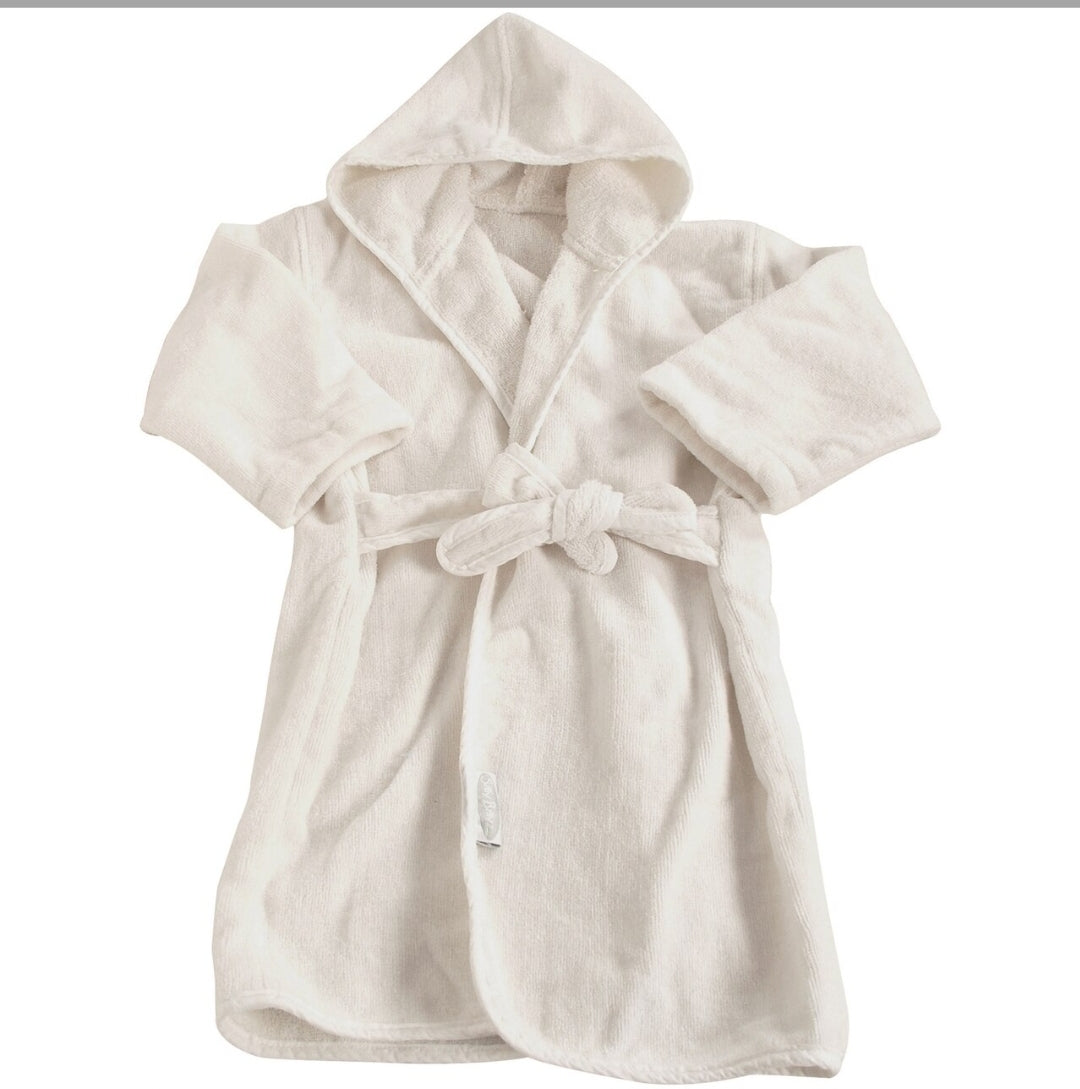 Orangic mini me bath robe Milk