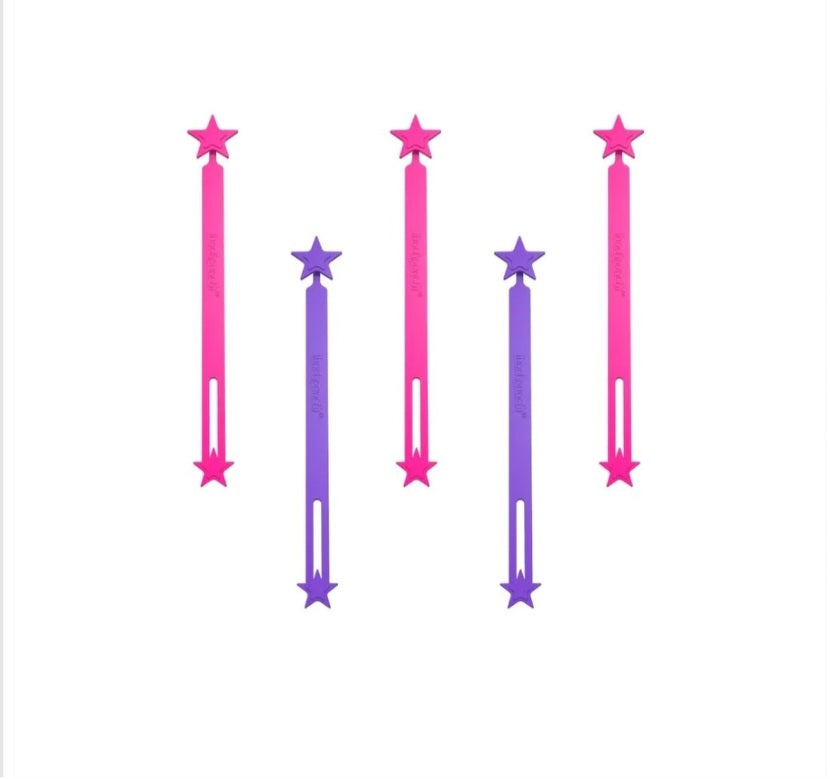 Lunch punch silicone wrap bands 5pk Pink