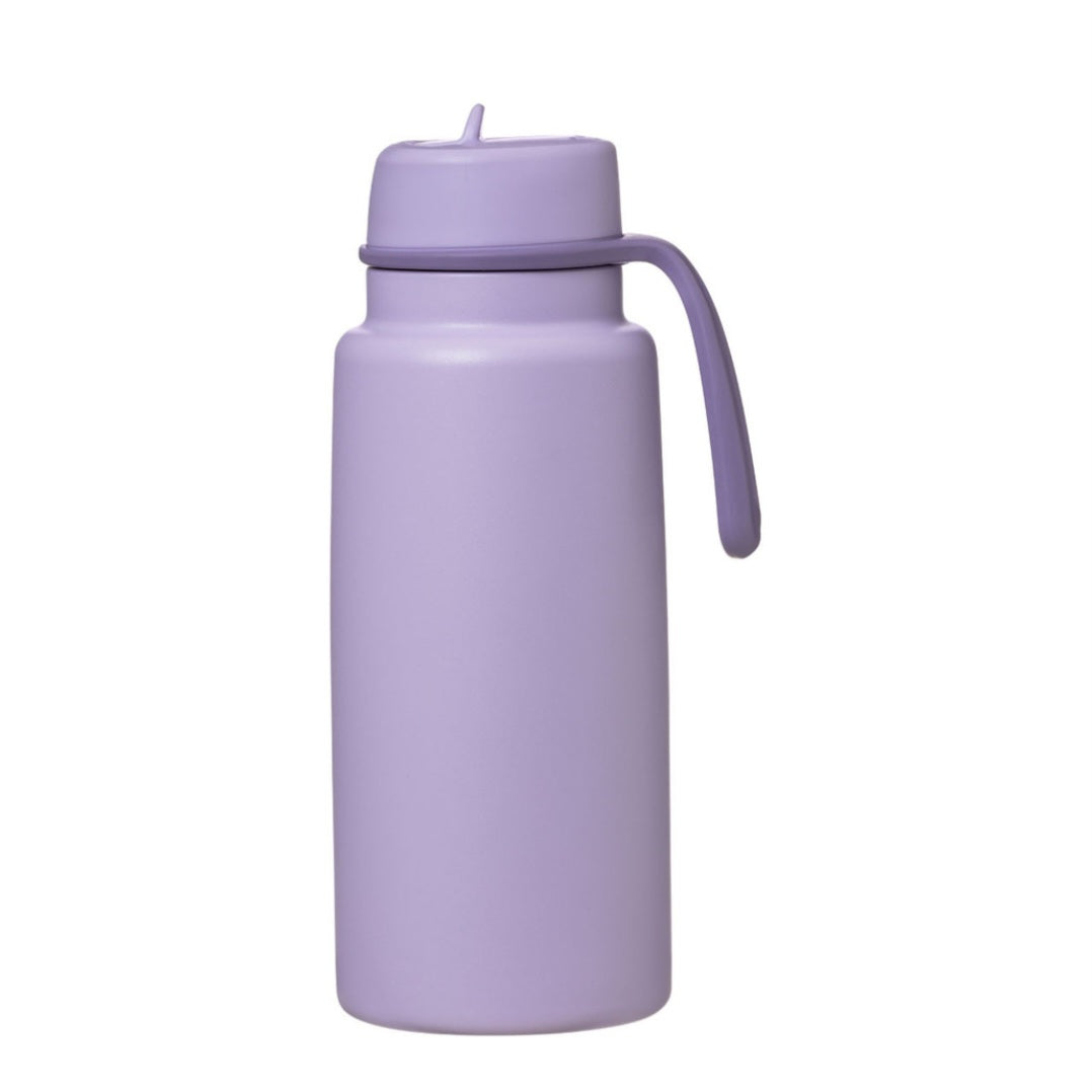 b.box Insulated Flip Top 1 Litre Bottle -Lilac Love