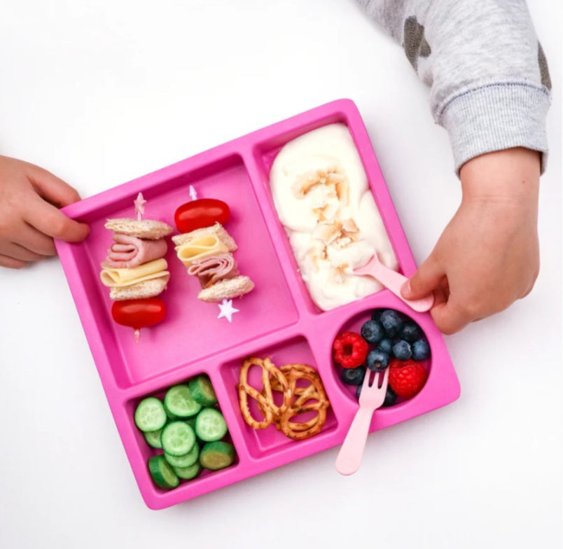 Lunch Punch fork and spoon set -Pink