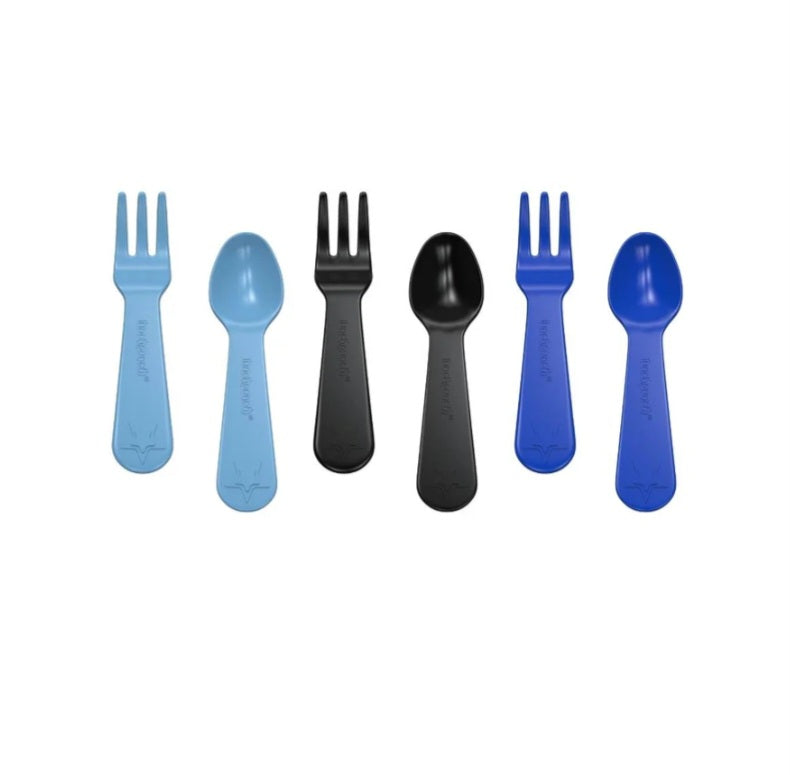 Lunch Punch fork and spoon set -Blue