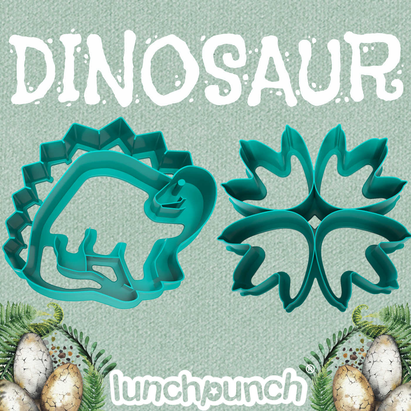 Lunchpunch Dinosaur sandwich cutter set