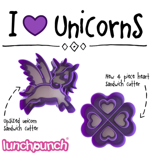 Lunchpunch sandwich cutter -Unicorn
