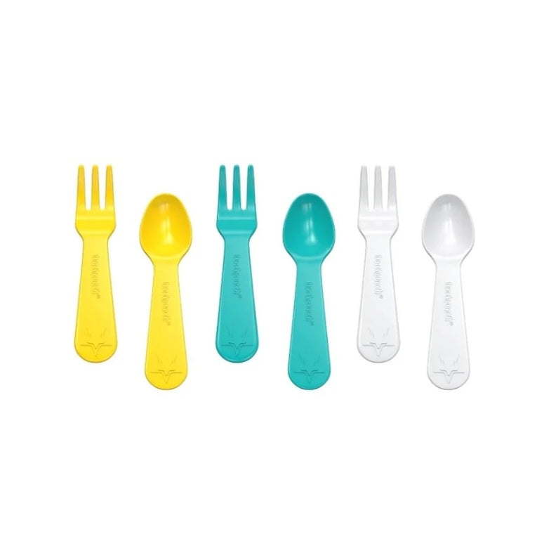 Lunch Punch fork and spoon set -yellow