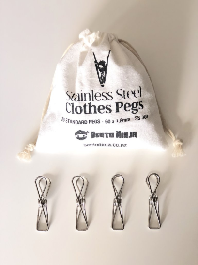"FOREVER PEGS" Stainless Steel Clothes Pegs 20pc - STANDARD SIZE